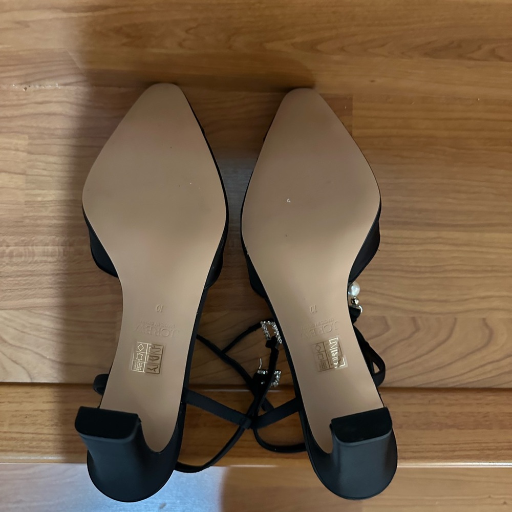 J. Crew Black Heels with Pearl Accents - Picture 10 of 10